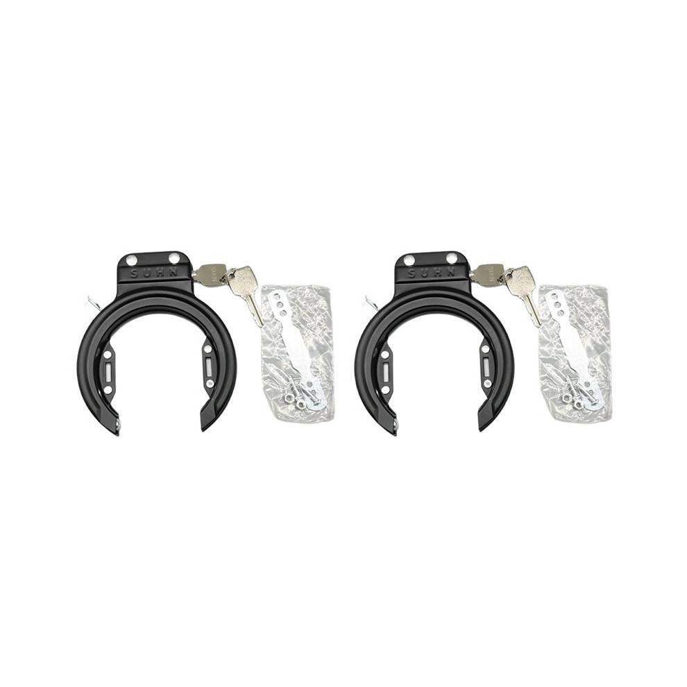 2X Outdoor Bicycle Horseshoe Lock - Fully Enclosed Steel Pipe Anti-Theft Lock with 2 Keys for Bicycles