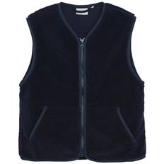 Minymo Fleecevest - Teddy - Parisian Night - Minymo - 6 år (116) - Fleecejakke