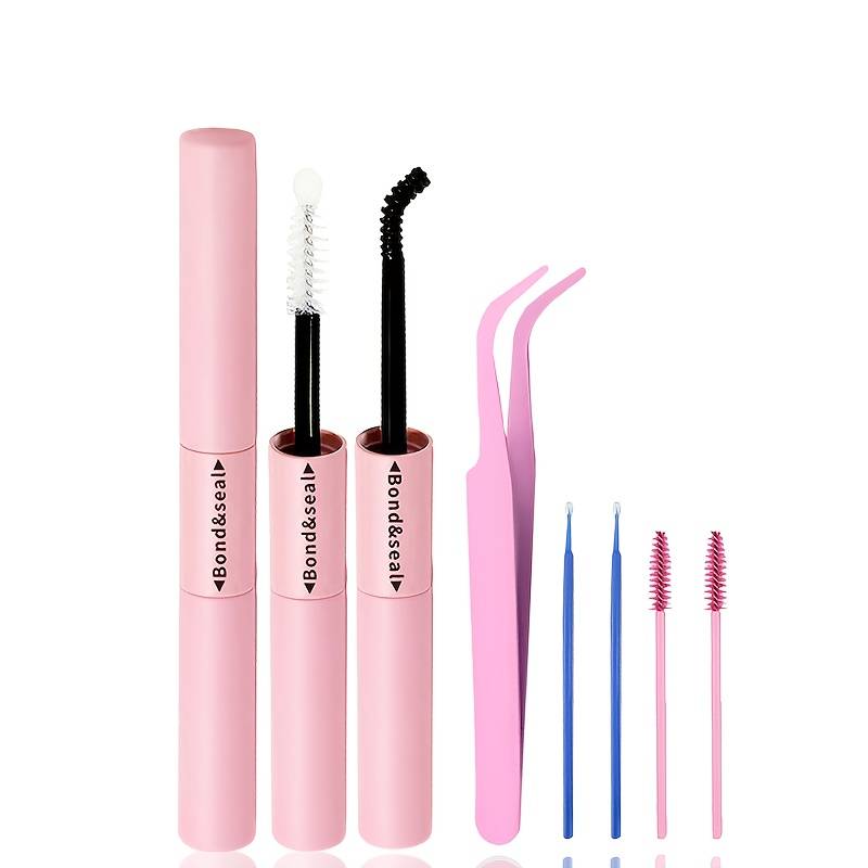 TEMU Waterproof Long-lasting Individual Lash Glue - 48-72 Hour & Seal For Diy Eyelash Extensions, Waterproof Formula For Cluster Lashes, Lash ( Light Beige)