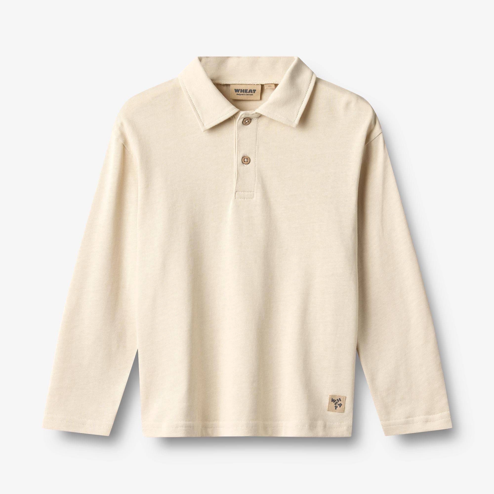 WHEAT® - Langærmet Polo Yves - offwhite - Str 116.