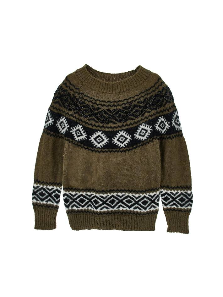 ERMANNO SCERVINO KIDS  Nordic Sweater With Lurex Details