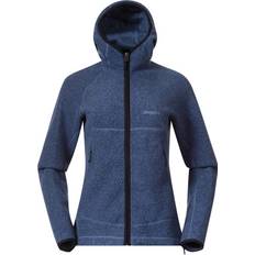 Bergans Women's Vaagaa Merino Terry Midlayer Hoodie Granite Blue, XS