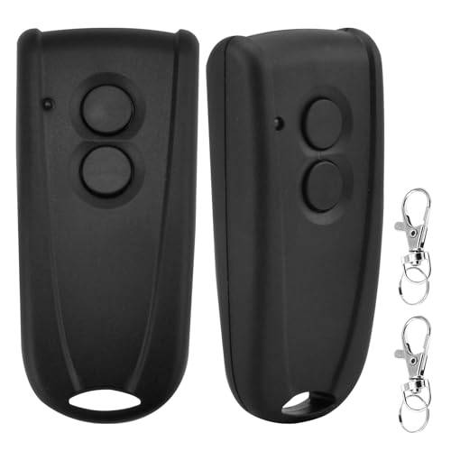 DAWRIS 433,92 MHz garageportsöppnare 2-pack svart fjärrkontroll för Hörmann Ecostar RSC2, RSE2