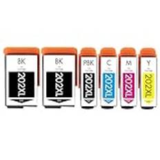 Cartridgeify 202 XL kompatibel med Epson 202 202XL bläckpatroner multipack (6er-pack), för Expression Premium XP-6000 XP-6005 XP-6100 XP-6105 XP6000 XP6005 XP6100 XP6105