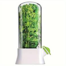 TEMU 1pc Saver - Reusable Fresh Vegetable & Spice Storage Container With Lid, Ideal For Mint, , - Kitchen Organizer