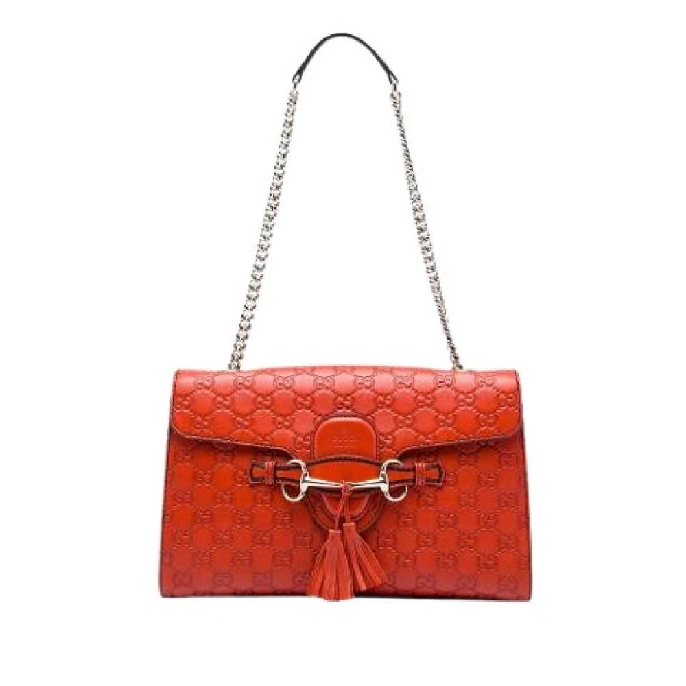 Gucci Vintage Pre-owned Emily Skuldertaske - Vintage - Dame - Orange - ONE SIZE - Uld