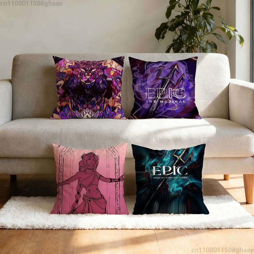 Epic The Musical Örngott Soffa Vardagsrum Sovrum Sänggavel Ryggstöd Kudde Fyrkantig Kudde Sovdags gray