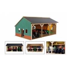 Kids Globe Traktor Garage Med Plads Til 3 Traktorer 1:16 Model 2019