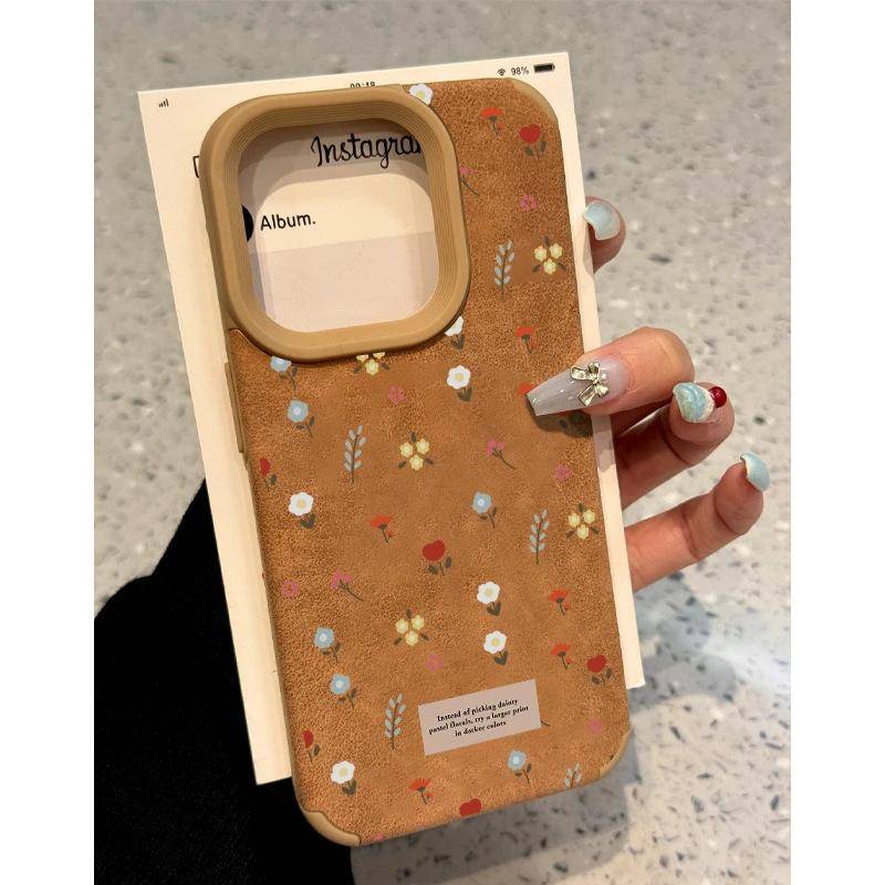 Retro Autumn and Winter Florals Suitable for Apple 16 Promax Mobile Phone Case IPhone 13 Soft Shell 15 Full Cover Leather 14 iPhone X