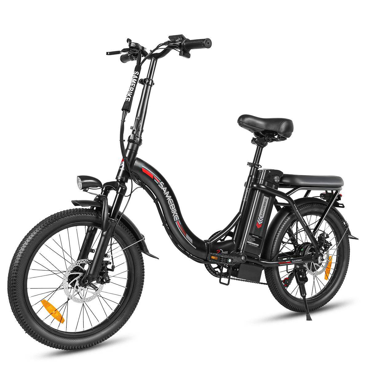 SAMEBIKE CY20 Vikbar Elcykel, 20'' Pendlar-Elcykel för Vuxna, 350W Motor, 36V 12Ah Batteri sjöblå färg