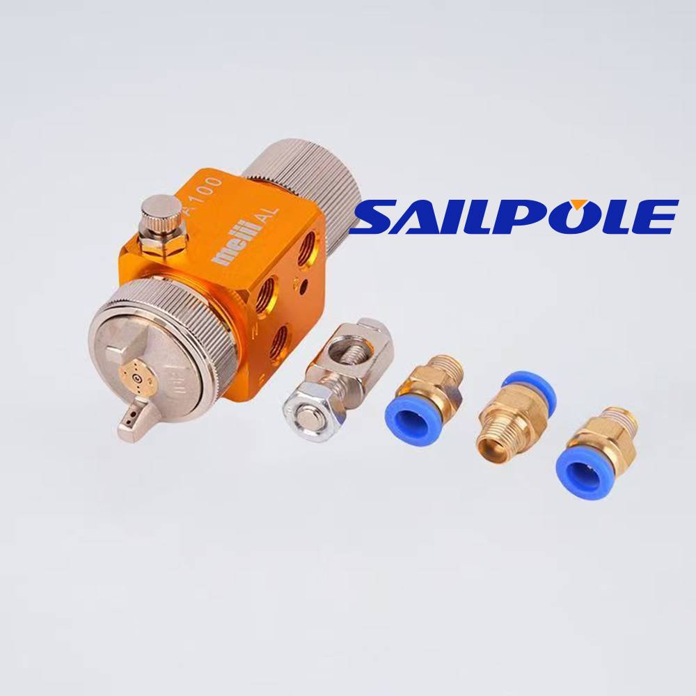 A100 0.8 1.0 1.3 1.5 2.0mm Automatic Paint Spray Gun Mini Sprayer A-100 Painting Pistol Pneumatic Tool Cooper Cap
