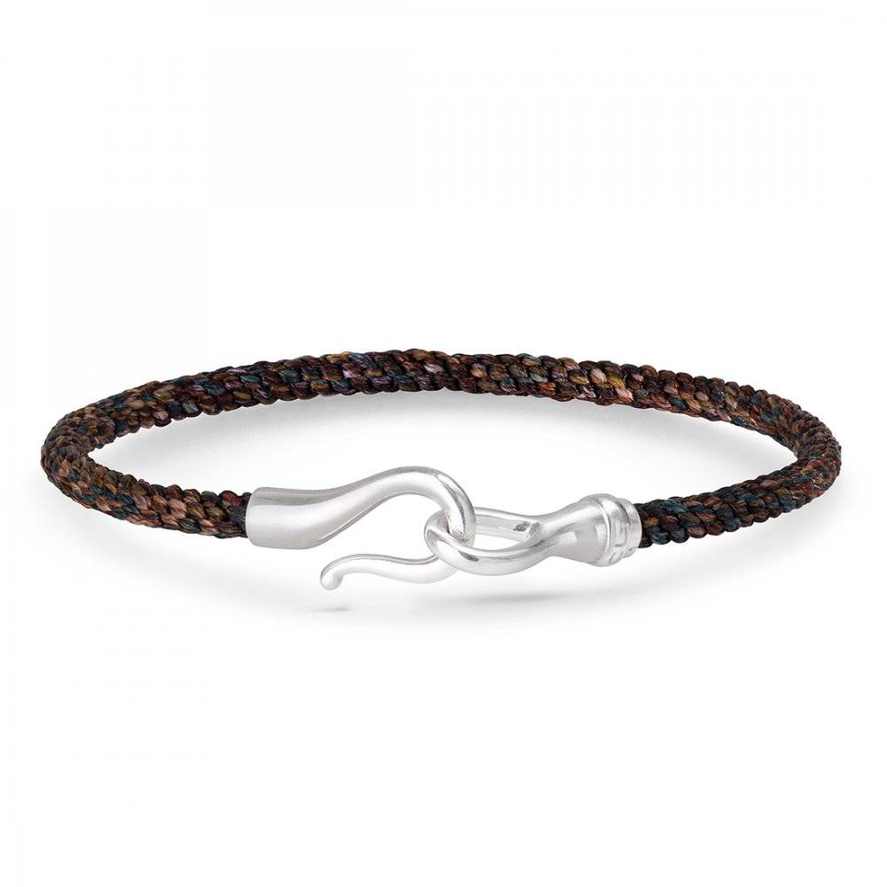 Life Bracelet Marron Silver Herr