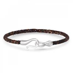 Life Bracelet Marron Silver Herr