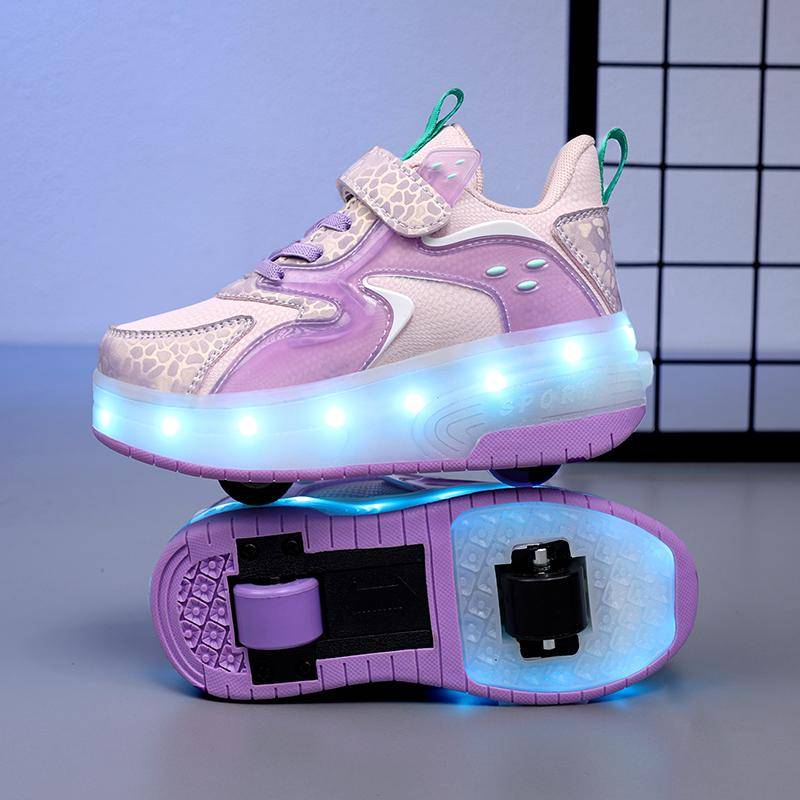 TUINANLE LED-ljus Skridskor för Barn Sneakers för Flickor Pojkar cm
