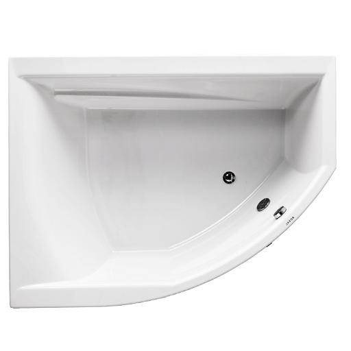 Royal Thilde C3S spabad, 170x130 cm, venstre, hvid
