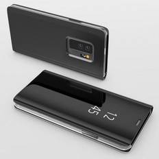 Case for Samsung Galaxy S10 PLUS - Black Mirror Flip Cover Clear View Protection [Phonillico®