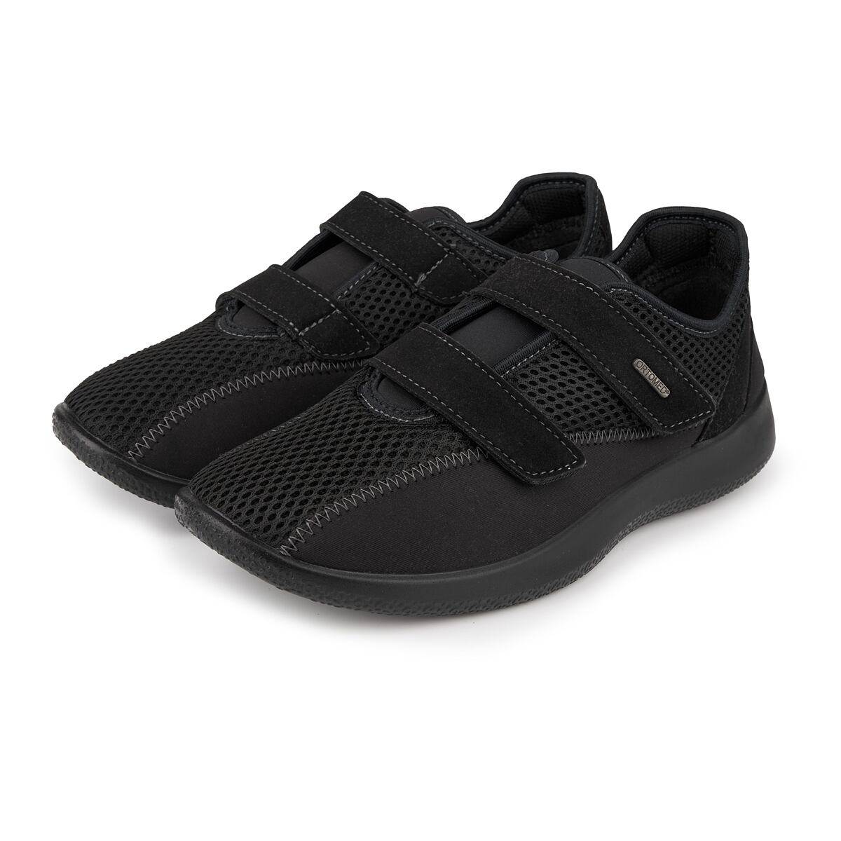 Åndbare gel-sneakers til mænd med velcro, sort størrelse voksensko 44