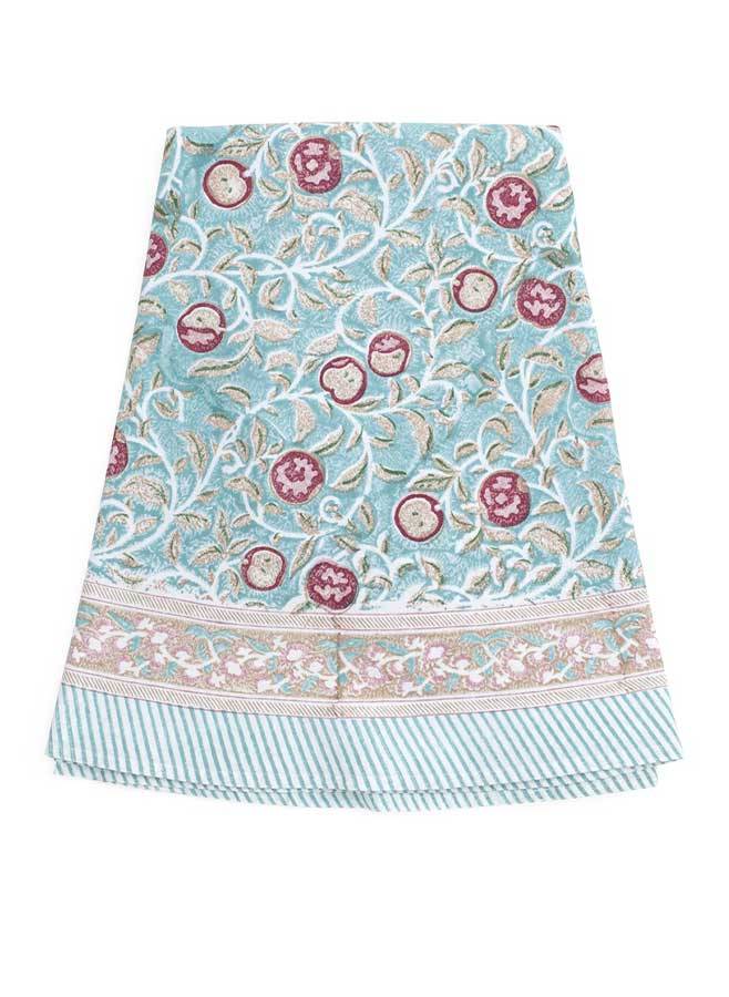 Bordsduk Apple Turquoise Rund ø160 cm - Chamois
