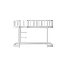 Wood Original Low Loft Bed 90x200 cm, white