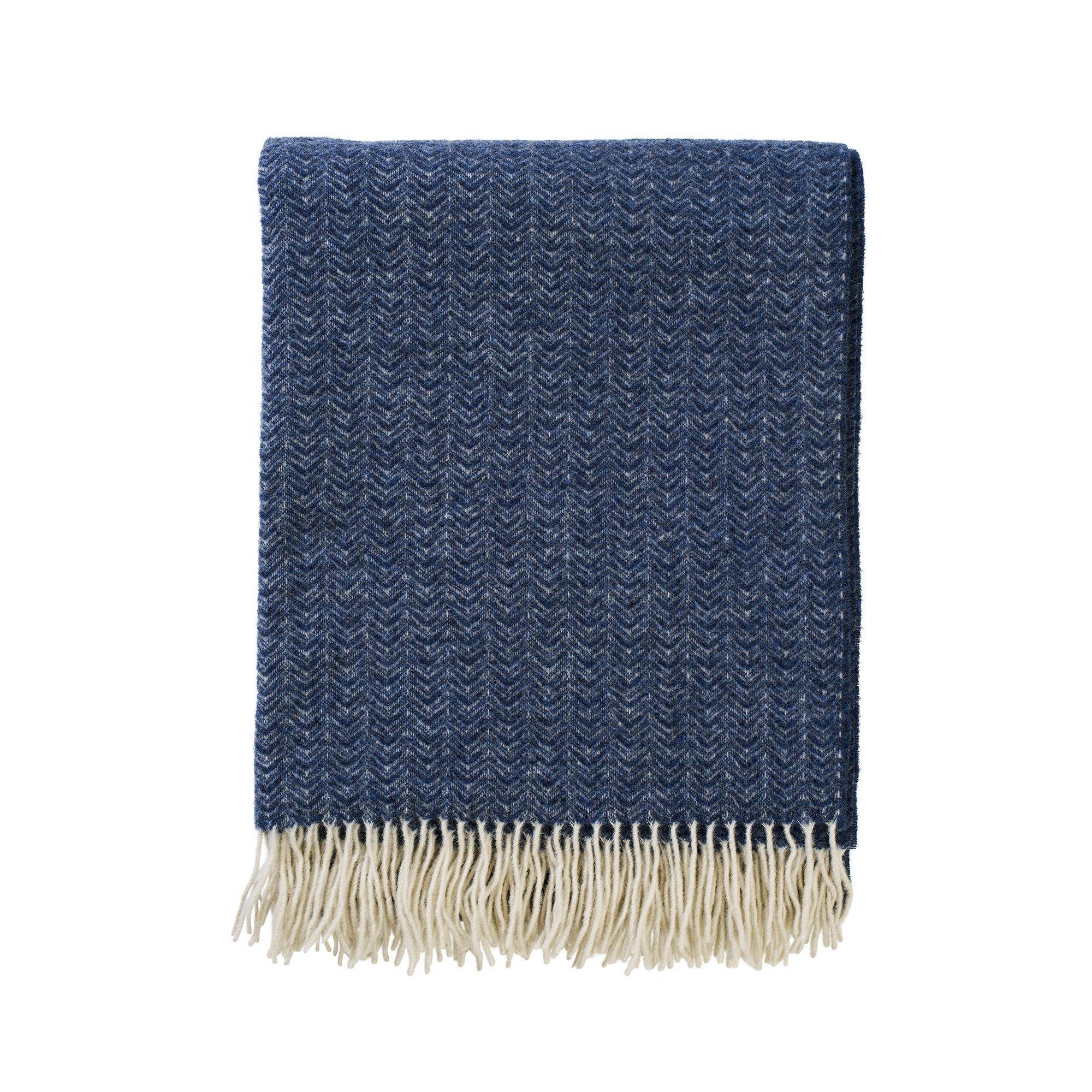 Uldplaid - 140x200 cm - Cashmere og merinould - Lucas Dark Denim