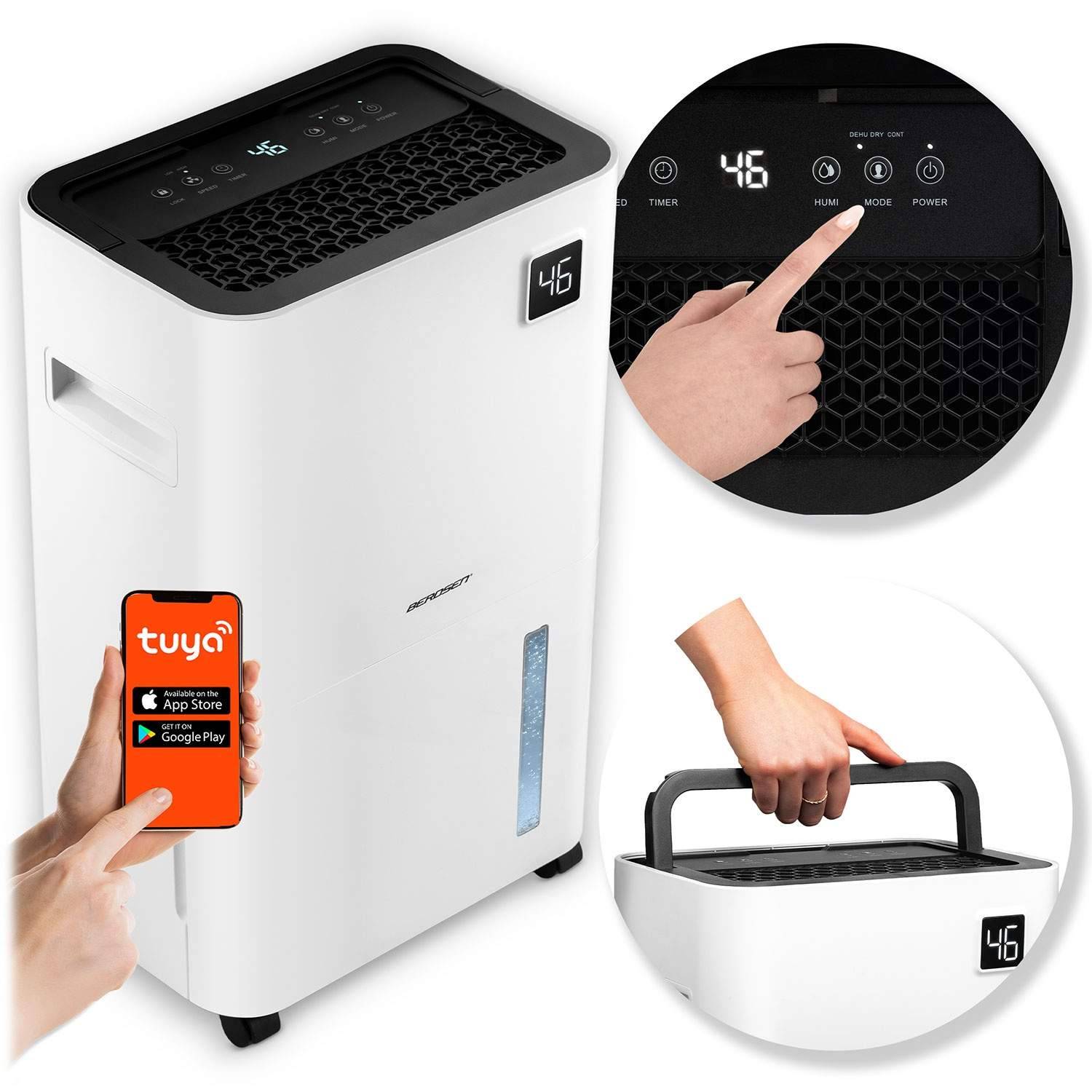 Avfuktare med Wi-Fi, 20L/dag – 3 lägen och timer