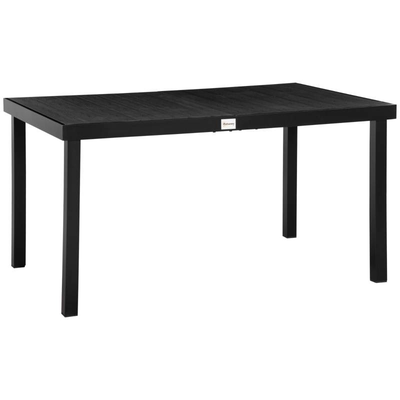 Trädgårdsbord för 6 personer 140x90x74 cm