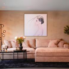 Chelsey flamingo fløjl flydersofa | 3 personers sofa | Small