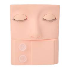 Lash Mannequin Head Replaceable Eyelid Eyelash Extension Practice Makeup Training PVC Pink rosa