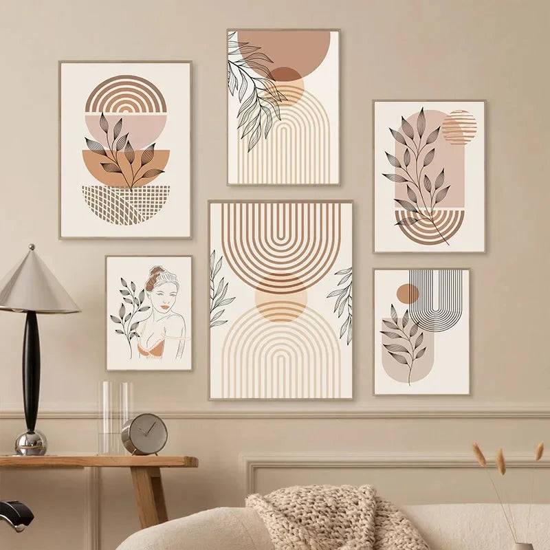Poster med bohemisk minimalistisk konst - F / 40x50 cm