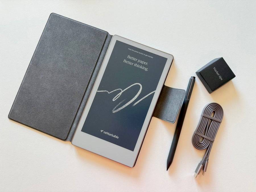 reMarkable Paper Pro Move E-ink Tablet + Marker Plus & Leather Folio