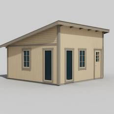 Attefallshus Trähuset Sorunda Pulpettak 25 m2