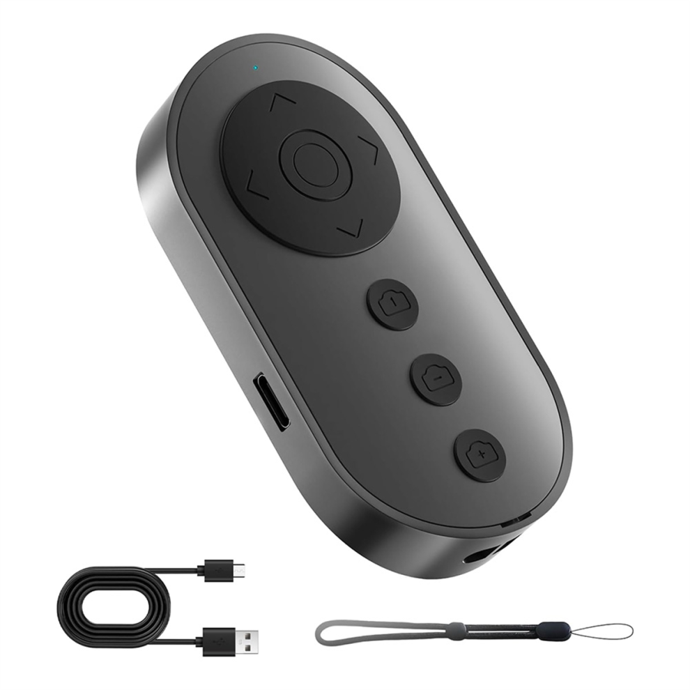 Bluetooth kamera fjernudløser med zoom og skift mellem front- og bagkamera