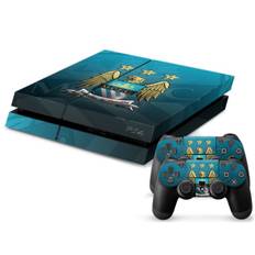 PS4 skin til konsol og to controllere. Manchester City.