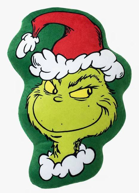 The Grinch grön smile-formad dekorationskudde 36x23 cm