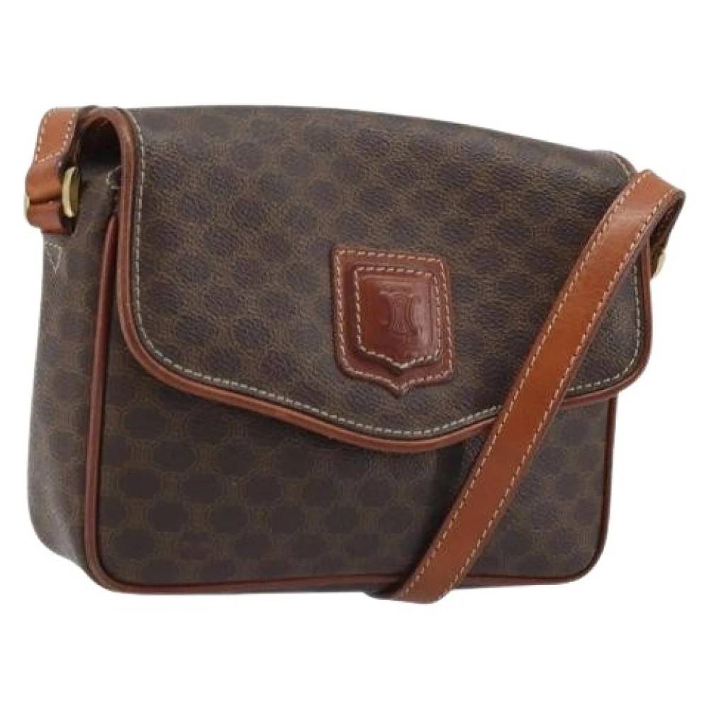 Celine Vintage Pre-owned Macadam Skuldertaske - Vintage - Dame - Brun - ONE SIZE - Uld