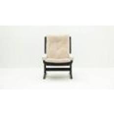 LK Hjelle Siesta Ovis Lænestol Høj Med Armlæn - Black/Sheepskin Moonlight