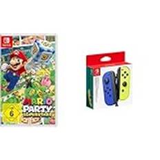 Nintendo Switch Joy-Con Pair Blue/Neon Yellow & Mario Party Superstars [Nintendo Switch]