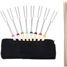 8 st 32 &#34; marshmallow stekpinnar rostfria utdragande hundgafflar grill smores spett camping kokk&#xE4;rl l&#xE4;gereld matlagning
