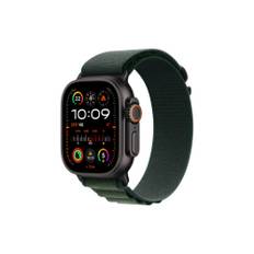 Apple Watch Ultra 2 - GPS + Cellular - 49mm - Svart Titanboett - Mörkgrön Bergsloop - L