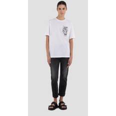 REPLAY SNAKE AND ROSE T-SHIRT - WHITE / M