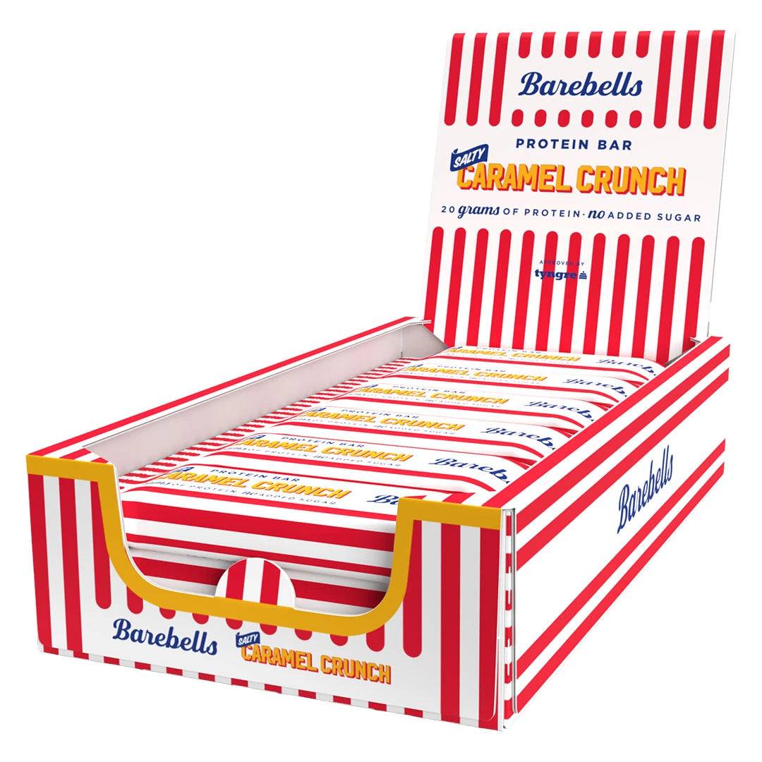 12 X Barebells Protein Bar 55 G Salty Caramel Crunch.