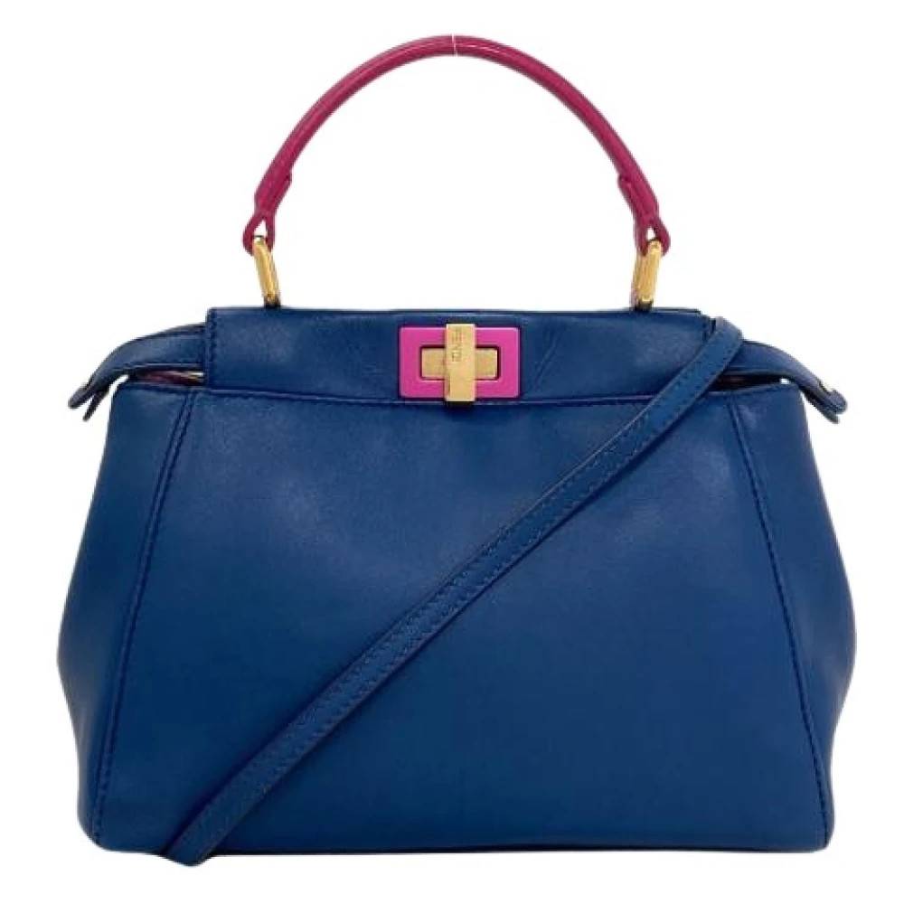 Fendi Vintage Pre-owned Vintage Håndtaske - Vintage - Dame - Blå - ONE SIZE - Uld
