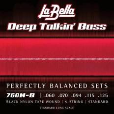 La Bella 760N-B Black Nylon Tape Wound 5-str Electric Bass