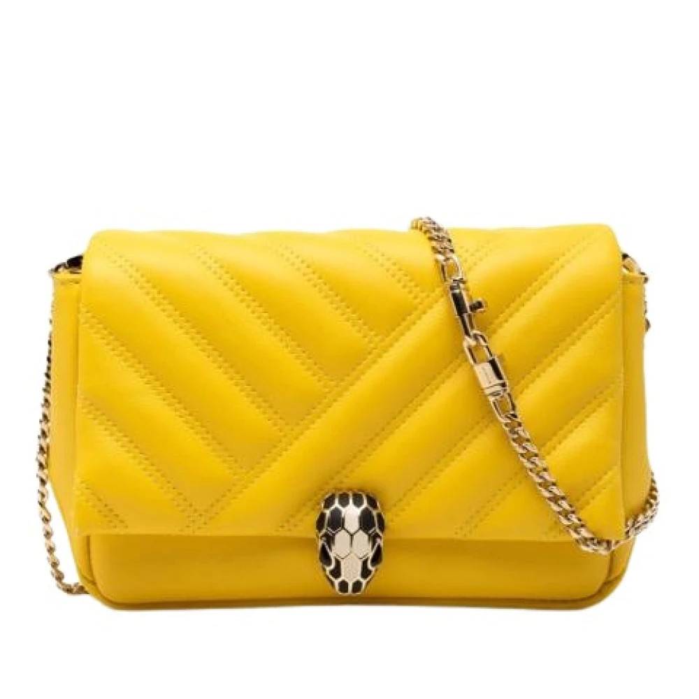 Bvlgari Vintage Pre-owned Vintage Skuldertaske - Vintage - Dame - Gul - ONE SIZE - Uld