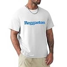 REGGAETON-T-Shirt-cute-clothes-tops-slim-fit-t-shirts-for-men White S