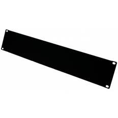 2U Blindplade, sort. Til 19" rackskab