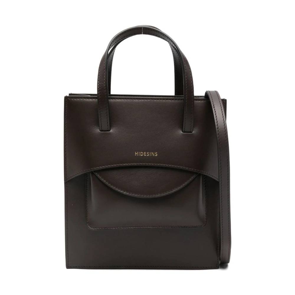 Hidesins Brun Læder Mini Flap Taske - Tasker - Dame - Brun - ONE SIZE - Læder