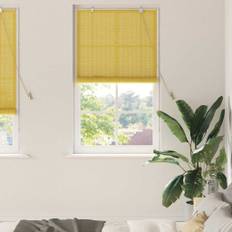 Vindues blinds & shades med gardiner gul 90 x 220 cm bambus