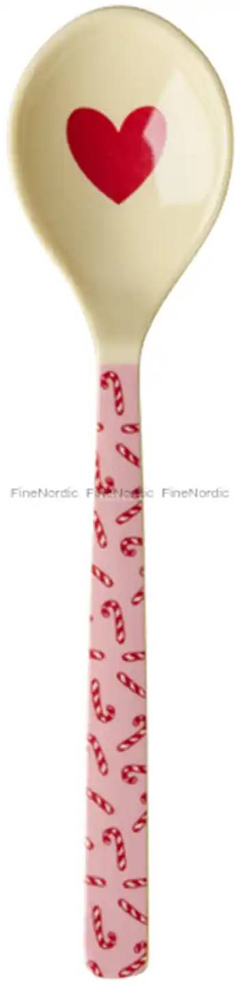 Rice Melamine Teaspoon "Candy Cane"