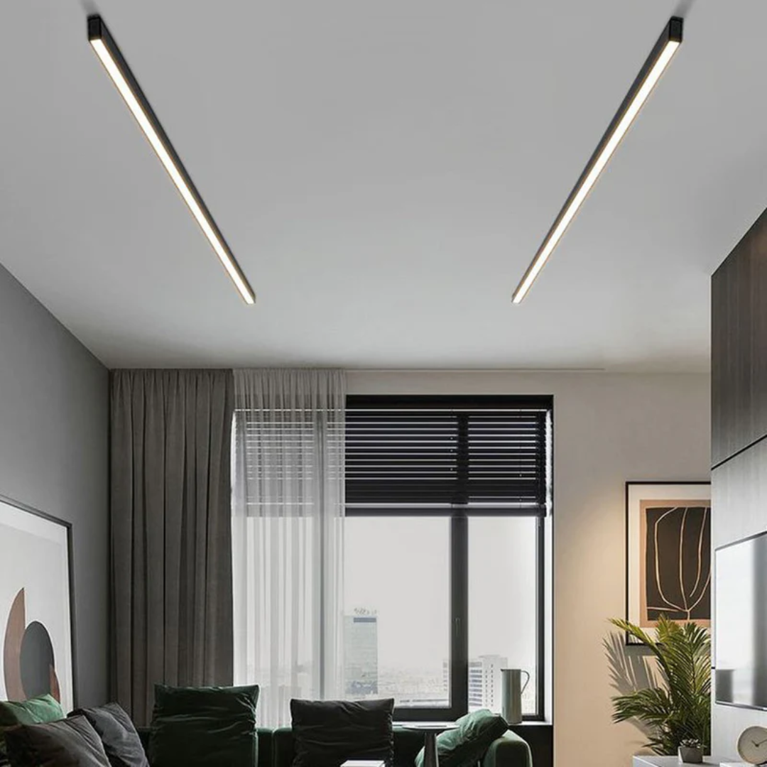 StratumGlow – Modern Linjär LED Takbelysning - 3 Färg / 80 cm